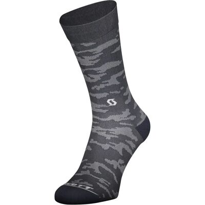 Scott Trail Camo Crew Sock - Grau/Weiß - Trailsocken Scott Trail Camo Crew Sock - Grau/Weiß - Trailsocken