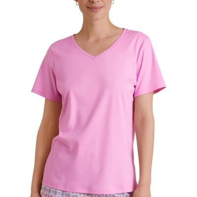Calida 36/38 V-udskæring Bomuldsjersey T-Shirt med Kortærmet - Kvinde Calida 36/38 V-udskæring Bomuldsjersey T-Shirt med Kortærmet - Kvinde