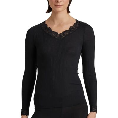 Calida Silky Wool Joy Noir - T-shirt à manches longues Calida Silky Wool Joy Noir - T-shirt à manches longues