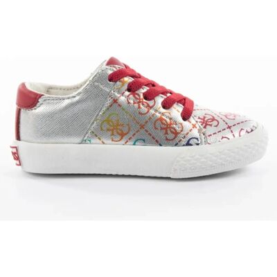 Guess Silber Cross Logo Sneaker - Jungen Unisex Schuhe Guess Silber Cross Logo Sneaker - Jungen Unisex Schuhe
