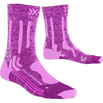 X-Socks Trek X Merino - Chaussettes de trekking en mérinos - Femmes Magnolia Purple Melange / Gris 35-36 - Publicité X-Socks Trek X Merino - Chaussettes de trekking en mérinos - Femmes Magnolia Purple Melange / Gris 35-36 - Publicité
