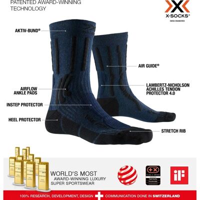 X-Bionic Trek X CTN Socken - Blau - Socken X-Bionic Trek X CTN Socken - Blau - Socken