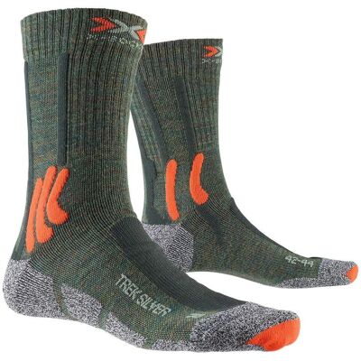 Xsocks - Ski Control 4.0 - Calzini Trek Silver - Verde - EU 35-38 Xsocks - Ski Control 4.0 - Calzini Trek Silver - Verde - EU 35-38
