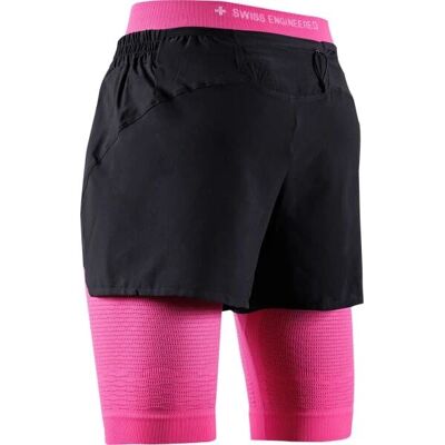 X-BIONIC Effektor 2in1 Shorts - Schwarz/Neon Pink - Unterstützung & Thermoregulation X-BIONIC Effektor 2in1 Shorts - Schwarz/Neon Pink - Unterstützung & Thermoregulation