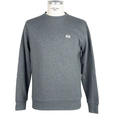 La Martina Grijze Katoenen Trui - Ronde Hals - Sweatshirt - Heren La Martina Grijze Katoenen Trui - Ronde Hals - Sweatshirt - Heren