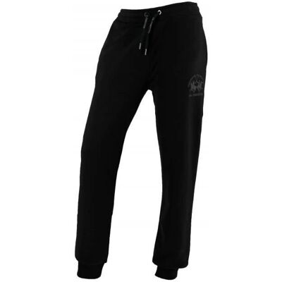 La martina Pantalon de sport jogger en coton noir pour hommes - sports trousers La martina Pantalon de sport jogger en coton noir pour hommes - sports trousers