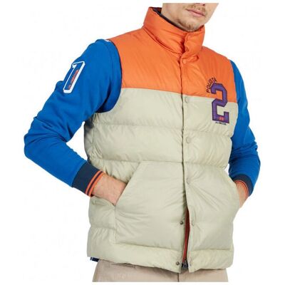 Gilet extérieur La Martina - Nylon Vert - Gilet sportif pour hommes Gilet extérieur La Martina - Nylon Vert - Gilet sportif pour hommes