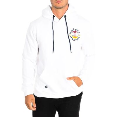 La Martina TMF607-FP225 Men's Hoodie - White Cotton - 3XL La Martina TMF607-FP225 Men's Hoodie - White Cotton - 3XL