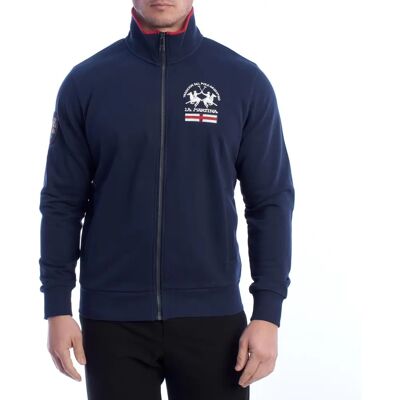 La Martina YMF602-FP112 Blauw Rits Sweatshirt - Sweater La Martina YMF602-FP112 Blauw Rits Sweatshirt - Sweater