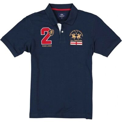 La Martina Blaues Polo-Shirt - Kurzarm, Atmungsaktiv, Lässig La Martina Blaues Polo-Shirt - Kurzarm, Atmungsaktiv, Lässig