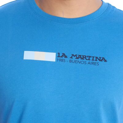 La Martina YMR314-JS206 Blau Regular Fit T-Shirt - T-Shirt La Martina YMR314-JS206 Blau Regular Fit T-Shirt - T-Shirt