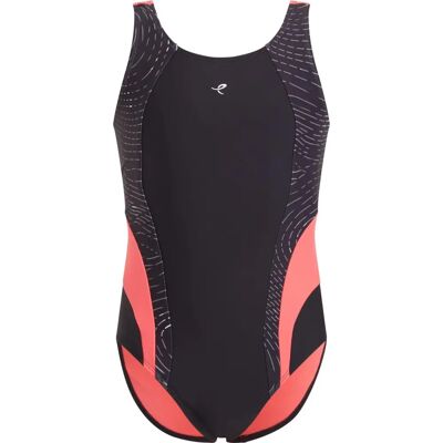 Maillot de bain fille ENERGETICS noir rouge - Racerback sportif - 128 Maillot de bain fille ENERGETICS noir rouge - Racerback sportif - 128