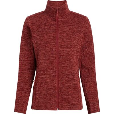 McKINLEY Damen Unterjacke Da.-Fleece-Jacke Sammy FZ W - Melange/Red Dark - Outdoor Fleece Jacket McKINLEY Damen Unterjacke Da.-Fleece-Jacke Sammy FZ W - Melange/Red Dark - Outdoor Fleece Jacket
