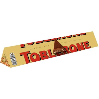 Toblerone Milchschokolade mit Nougat, Honig und Mandel - Snack Toblerone Milchschokolade mit Nougat, Honig und Mandel - Snack