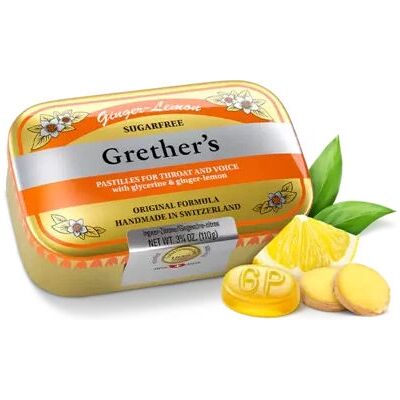 Grether’s Pastillen Ingwer Zitrone Zuckerfrei - Hart Candy Grether’s Pastillen Ingwer Zitrone Zuckerfrei - Hart Candy