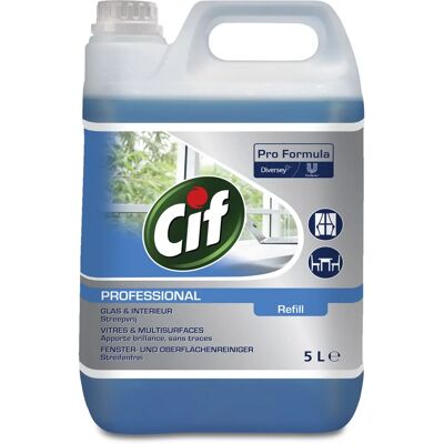 Cif Pro Formula 7517832 Nettoyant Vitres - 5L Bidon - Publicité Cif Pro Formula 7517832 Nettoyant Vitres - 5L Bidon - Publicité
