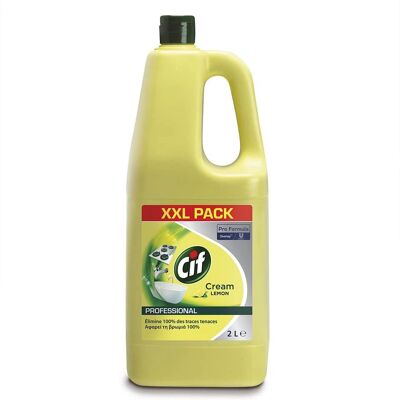 Crème nettoyante professionnelle Cif - Citron - 2L Nettoyant multi-surfaces - Publicité Crème nettoyante professionnelle Cif - Citron - 2L Nettoyant multi-surfaces - Publicité