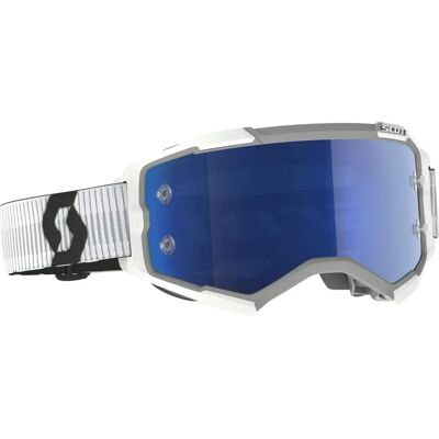 Scott Fury Chrome Vit/Blå Motocrossglasögon - Unisex Scott Fury Chrome Vit/Blå Motocrossglasögon - Unisex