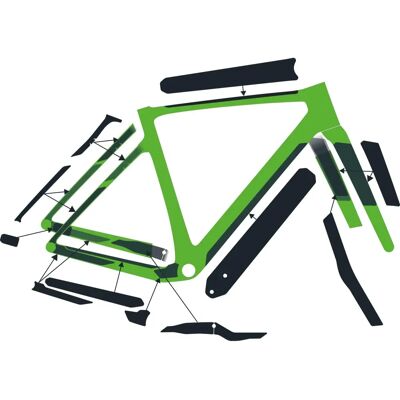 Kit di Protezione Telaio in Carbonio Bianco Syncros - Set di Protezione del Telaio Kit di Protezione Telaio in Carbonio Bianco Syncros - Set di Protezione del Telaio