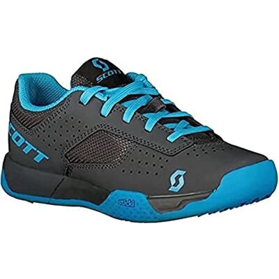 Scott Kids MTB AR Lace Schuh - Grau - Neon Blau - Kinder MTB Schuhe Scott Kids MTB AR Lace Schuh - Grau - Neon Blau - Kinder MTB Schuhe