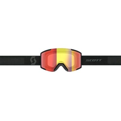 Scott Shield Light Sensitive Goggle - Mineral Zwart, Rood Chrome - Ski & Snowboard Bril Scott Shield Light Sensitive Goggle - Mineral Zwart, Rood Chrome - Ski & Snowboard Bril
