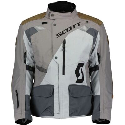 Scott Dualraid Dryo Motorrad Textiljacke - Wasserdicht, Atmungsaktiv, Grau, XL Scott Dualraid Dryo Motorrad Textiljacke - Wasserdicht, Atmungsaktiv, Grau, XL