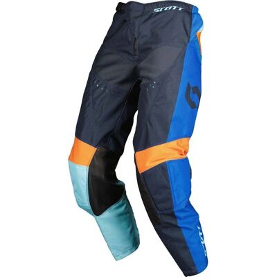 Pantaloni da motocross Scott 350 Race Evo - Blu Arancione - Tipo di gara Pantaloni da motocross Scott 350 Race Evo - Blu Arancione - Tipo di gara