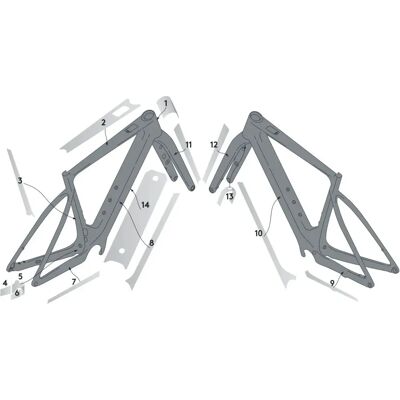 Syncros Set Protettivo Telaio Bicicletta Bianco - Protezione Telaio Syncros Set Protettivo Telaio Bicicletta Bianco - Protezione Telaio