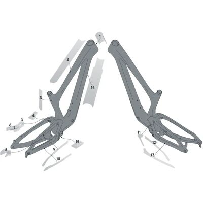 Syncros Set protezione telaio bianco Syncros Set protezione telaio bianco