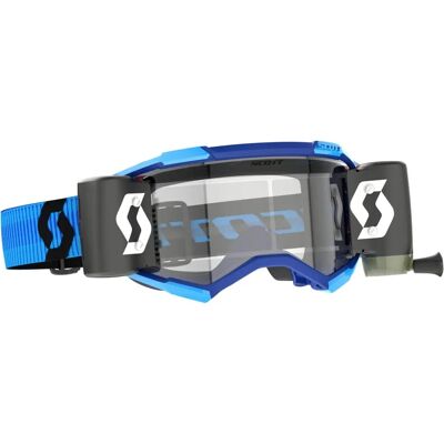 Scott Fury WFS Motocross Brille - Blå/Sort - Bredt klart synsfelt Scott Fury WFS Motocross Brille - Blå/Sort - Bredt klart synsfelt