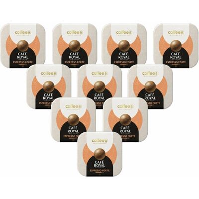 Café Royal Coffee B Kugeln - Espresso Forte - Packung mit 9 oder 10 Café Royal Coffee B Kugeln - Espresso Forte - Packung mit 9 oder 10