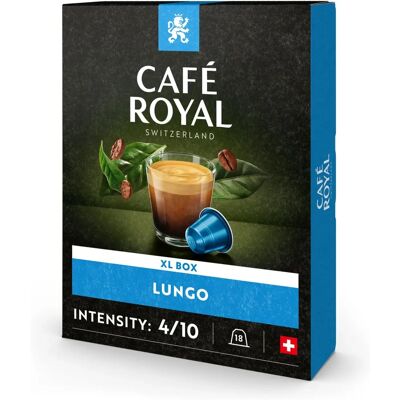 Café Royal - Pack de 108 Capsules Lungo Compatible Nespresso - Café Royal - Publicité Café Royal - Pack de 108 Capsules Lungo Compatible Nespresso - Café Royal - Publicité