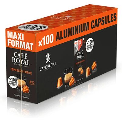 Café Royal Espresso Forte XXL - 100 capsules pour Nespresso - Publicité Café Royal Espresso Forte XXL - 100 capsules pour Nespresso - Publicité
