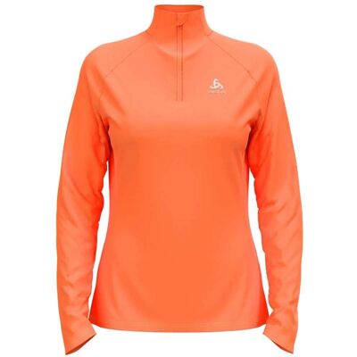 ODLO Încălzire Activă Tricou cu Fermoar Portocaliu - Strat de Bază ODLO Încălzire Activă Tricou cu Fermoar Portocaliu - Strat de Bază