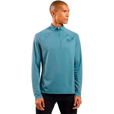Odlo Essentials Ceramiwarm Half Zip Running Shirt - Blue Sky Odlo Essentials Ceramiwarm Half Zip Running Shirt - Blue Sky