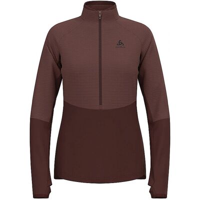ODLO Damen Unterzieh Zipshirt Descent Ceramiwarm braun - Zipshirt ODLO Damen Unterzieh Zipshirt Descent Ceramiwarm braun - Zipshirt