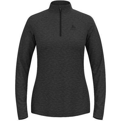 ODLO Schwarz Melange Mid Layer - Bergbeklädnad ODLO Schwarz Melange Mid Layer - Bergbeklädnad