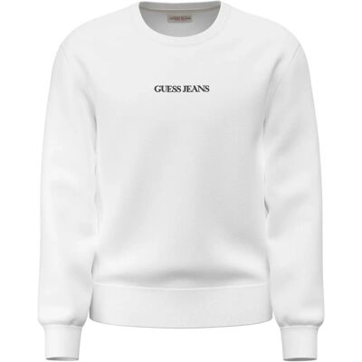 Guess M4YQ19 White Cotton Sweatshirt - Sweatshirt Guess M4YQ19 White Cotton Sweatshirt - Sweatshirt