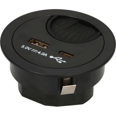 Max Hauri USB-Steckdose - Schwarz - Steckdose mit USB A + USB C Max Hauri USB-Steckdose - Schwarz - Steckdose mit USB A + USB C
