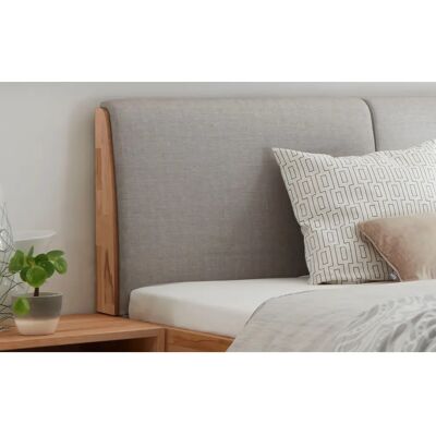 Hasena Simone Beiges Modernes Bett - 140x200cm - Holz & Polster Hasena Simone Beiges Modernes Bett - 140x200cm - Holz & Polster