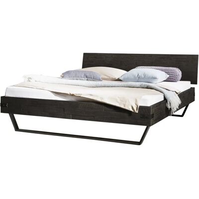 Hasena Ezzo Massiv Akazienbett - V-förmige Metallfüße - Moderner Loftstil Hasena Ezzo Massiv Akazienbett - V-förmige Metallfüße - Moderner Loftstil