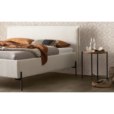 HASENA Nora Weiß Bouclé Bett - Modern, Stabil & Einfach HASENA Nora Weiß Bouclé Bett - Modern, Stabil & Einfach