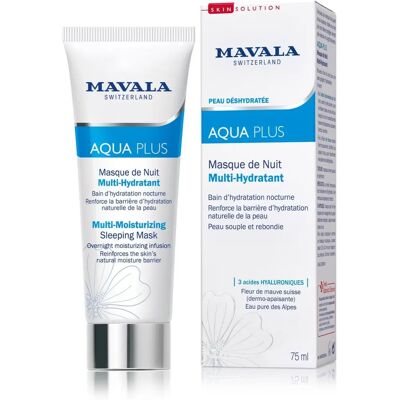 Mavala Aqua Plus Masque de Nuit - Hydratant Nuit - Publicité Mavala Aqua Plus Masque de Nuit - Hydratant Nuit - Publicité