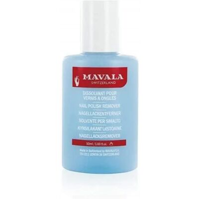 Dissolvant Bleu Mavala - Taille voyage 50ml - Publicité Dissolvant Bleu Mavala - Taille voyage 50ml - Publicité