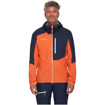 Mammut Arancione Eiger Speed HS Giacca con Cappuccio Uomo - Leggera Mammut Arancione Eiger Speed HS Giacca con Cappuccio Uomo - Leggera
