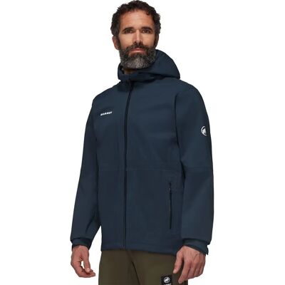 Mammut Linard Guide HS Hooded Jacket Men Marine - Veste - Publicité Mammut Linard Guide HS Hooded Jacket Men Marine - Veste - Publicité