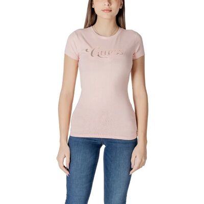 Guess W5gi47 Ka0q1-G6j3 Różowa Koszulka z Krótkim Rękawem - T-Shirt Guess W5gi47 Ka0q1-G6j3 Różowa Koszulka z Krótkim Rękawem - T-Shirt