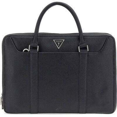 Étui à documents noir Guess - Sac pour ordinateur portable pour hommes Étui à documents noir Guess - Sac pour ordinateur portable pour hommes