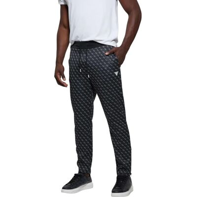 Guess Korbin Czarny/Szary 4G Spodnie treningowe - Track Pants Guess Korbin Czarny/Szary 4G Spodnie treningowe - Track Pants