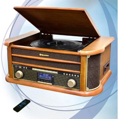 Roadstar HIF1993DBT Système de Platine Vintage en Bois - Turntable System Roadstar HIF1993DBT Système de Platine Vintage en Bois - Turntable System
